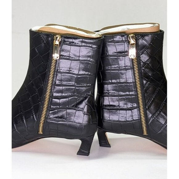 Michael Kors Women's Cosmo Croc-Embossed Booties Kitten Heel Size 6 (MSRP $175) - Picture 9 of 11